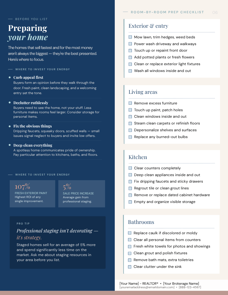 Preparing your home for sale