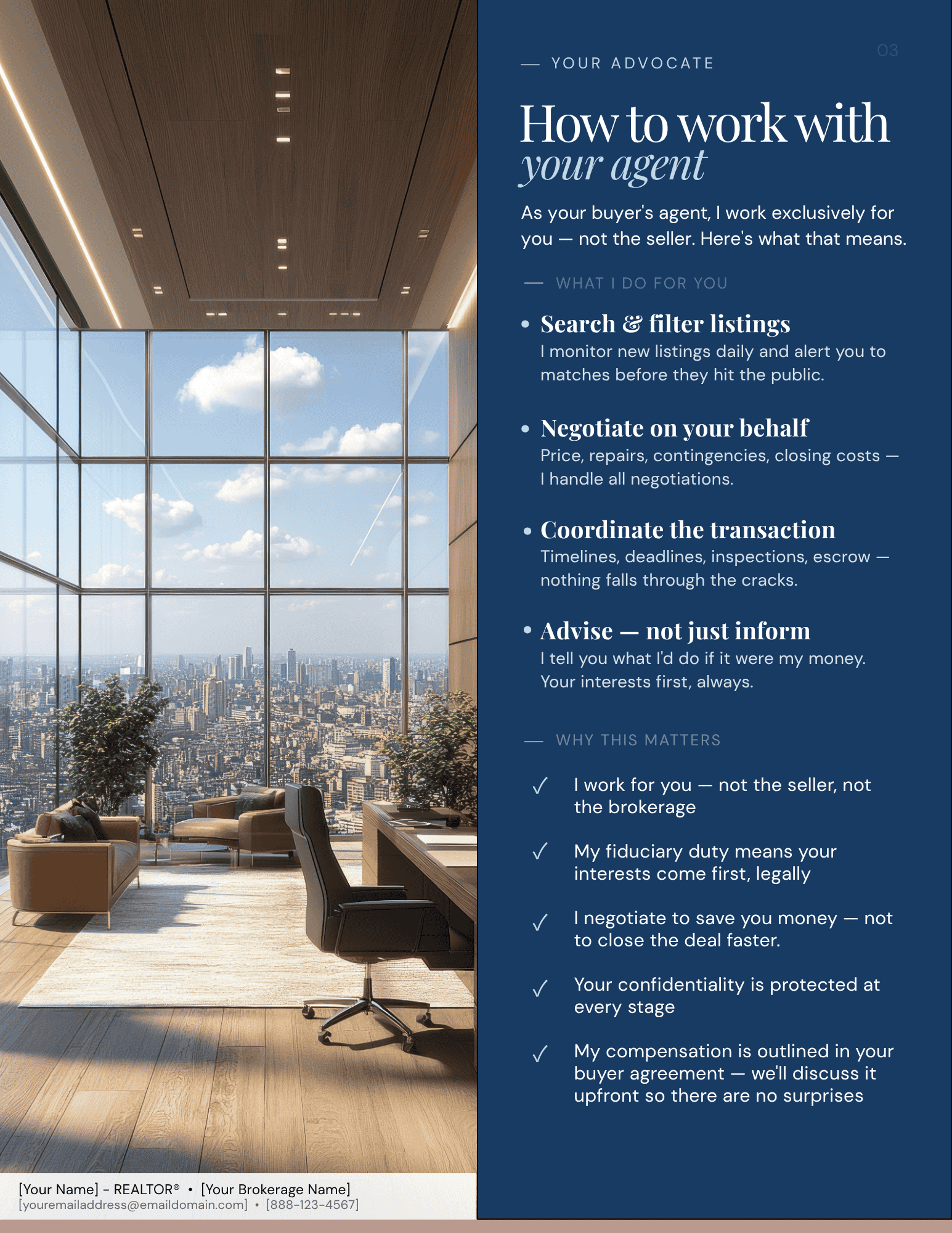 How to work with your agent page